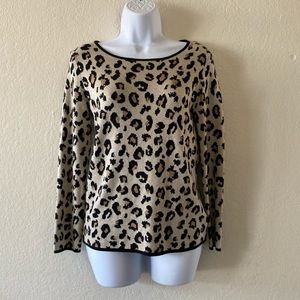 Velvet by graham & Spencer leopard sweater